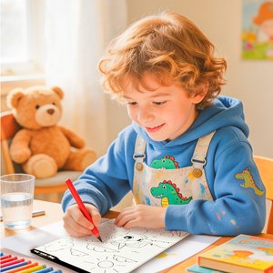Libro <span class=keywords><strong>para</strong></span> <span class=keywords><strong>Colorear</strong></span> Keybaby de 20 Páginas con <span class=keywords><strong>Dibujos</strong></span> <span class=keywords><strong>para</strong></span> Niños y Pegatinas de Unicornio y Dinosaurio, Juguete de Viaje <span class=keywords><strong>para</strong></span> Niños Pequeños, Diversión Garantizada - Product Image 5