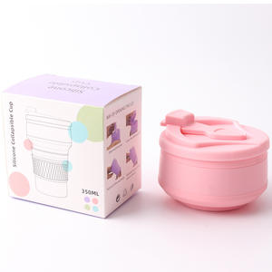 Gobelet de voyage pliable en silicone écologique en gros d'usine - Sans BPA, étanche, portable pour le camping en plein air, la randonnée - Product Image 5