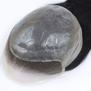 #3 #4 <span class=keywords><strong>12</strong></span> Inch Dài Tóc Ren Da Tóc Giả Cho Nam Giới 100% Châu Âu Trinh Nữ Nhân Tóc Thay Thế Hệ Thống Tóc Topper Cho Nam Giới Phụ Nữ - Product Image 4