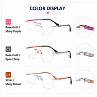 Lunettes de vue œil-de-chat sans monture pour femmes, monture carrée optique sans cadre, magnifiques lunettes en résine, modèle Animal Zg510zr, directement de l'usine
