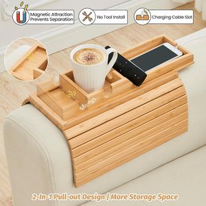 Porte-gobelet détachable pour canapé, <span class=keywords><strong>plateau</strong></span> anti-chute pour accoudoir <span class=keywords><strong>de</strong></span> canapé, porte-gobelet en bambou naturel pour canapé, plus sûr pour votre famille - Product Image 3