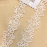 Nouvelle dentelle guipure en laine douce et moelleuse, à franges, soluble à l'eau, pour vêtements, accessoires, chemises pour hommes et femmes