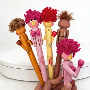 Bolígrafo de acción de boxeo Crazy Hair, divertido bolígrafo de punzonado, venta al por mayor, regalo adorable para niños y amantes de la papelería - Product Image 5