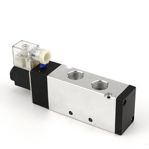 วาล์วแม่เหล็กไฟฟ้า 4V410-15 ดีซี 24V 2 ทาง 5 พอร์ต วาล์วควบคุมแบบไพล็อตสำหรับแก๊ส ขนาดพอร์ต 1/2 นิ้ว - Product Image 3