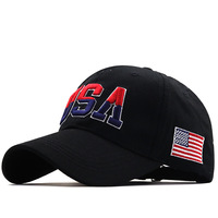 Casquette de baseball décontractée unisexe à 6 panneaux, brodée en 3D, avec nouvelle lettre USA, style européen-américain, pour l'été et l'extérieur, avec boucle métallique, 100%