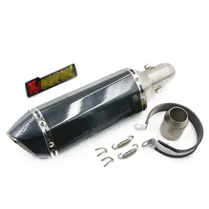 Marmitte estrada Universal 51MM Motocicleta Dirt Bike Street Bike Tubo De Silenciador De Escape para Kawasaki Ninja400 R3 R25