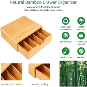 Portacapsule Moderno in Bambù Naturale, Organizzatore da Tavolo Multifunzione con Design Lavabile per Caffè Espresso e Tè - Product Image 2