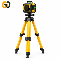 Niveau laser vert 4D GUANDE 16 lignes 505-520nm, outil d'alignement industriel électronique auto-nivelant avec trépied