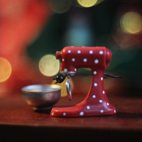 Mini-mixeur simulateur d'aliments pour maison de poupée, accessoires miniatures, fournitures de cuisine sur le thème de Noël, ornements DIY