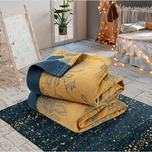 European Country <b>Glow</b> <b>Dark</b> Star Blanket Soft Plush Jacquard Knitted 100% Cotton Bohemian Style All-Season <b>Bedding</b> for Kids - Product Image 2