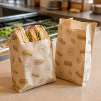 Sacs à sandwichs résistants à la graisse, emballages pour déjeuner de café, manchons en papier alimentaire, fabricant, fournisseur en gros