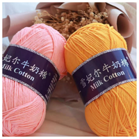 Fil à Crocheter Worsted Tissé à la Main 100g, 5 Brins, Laine Peignée Coton Acrylique pour Tricot DIY Chemises Chapeaux Tissage Anti-Boulochage Recyclé