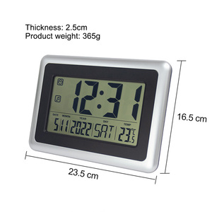 EMAF大型ディスプレイ日時月年日目覚まし時計室内温度ウォールテーブル電池式12/24Hデジタル時計 - Product Image 5