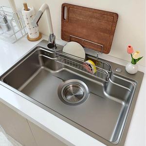 Évier de cuisine japonais à grande cuve unique en acier inoxydable 304, facile à nettoyer, robuste, pour usage domestique - Product Image 1