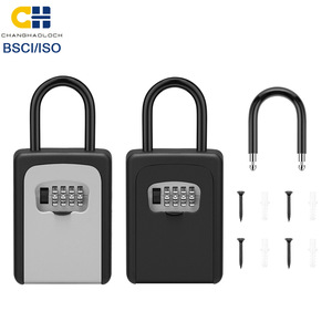 Aluminum Alloy Combination <b>Lock</b> Box 10mm Thickness Mechanical Key Storage Home Use Hanging Type Anti Theft - Product Image 2