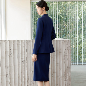 Women's Suit Set Blazer Dress Slim Fit Solid Color Polyester Fiber Workwear Office Wear - Product Image 4