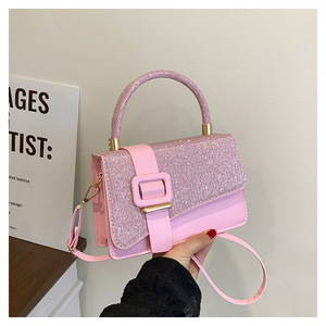 IStapromo Gifts Wholesale Splice Shoulder Bags Fashion PU <b>Leather</b> <b>Ladies</b> <b>Handbags</b> Square Underarm Crossbody Bag - Product Image 4