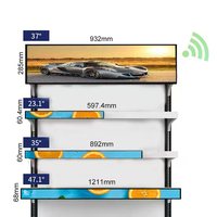 Écran d'affichage LCD ultra large étiré, écran tactile, bande de panneau de bordure de tablette de magasin de détail, écran publicitaire