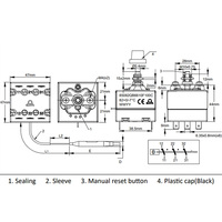 Thermostat intelligent à expansion liquide 90, réinitialisation manuelle, limiteur de température, protection contre les hautes températures, 30A 110, domotique