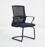 Chaise de bureau ergonomique moderne en maille, base fixe sans roulettes, accoudoirs fixes, pour bureau, maison, chambre, vente en gros