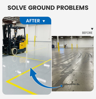 Peinture pour sol en ciment GMP antidérapante et résistante à l'usure, auto-nivelante, couleur sable époxy pour parking, immeuble de bureaux, atelier