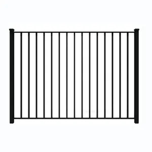 Gril de clôture tubulaire en acier personnalisé conçoit une clôture de rail en fer de haute qualité pour les portes d'allée Porte de sécurité étanche à usage domestique