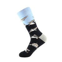 Baleine Promotionnel Divers Durables Utilisant des Chaussettes Crâne pour Hommes Chat Requin Chaussettes Quotidiennes Chaussettes de Dessin Animé Coloré