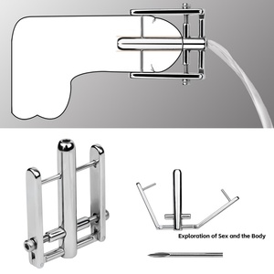 Urethral Dilator Punching Adjustable Double Side PA Piercing Penis Plug Ring Catheter Sounds Stainless Steel <b>Man</b> Chastity Device - Product Image 1