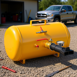 Compresseur d'air robuste jaune 10 Gal/37,9 L pour le gonflage des pneus, pression de fonctionnement 87-116 PSI, avec déclencheur, pour VTT et camionnettes - Product Image 2