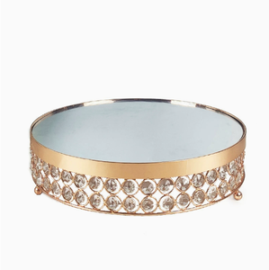 DAMAI Wholesale Wedding Decor Metal Mirror <b>Cake</b> <b>Stand</b> <b>Set</b> Round Dessert Table Display Riser for Wedding Party Cupcake Display - Product Image 5