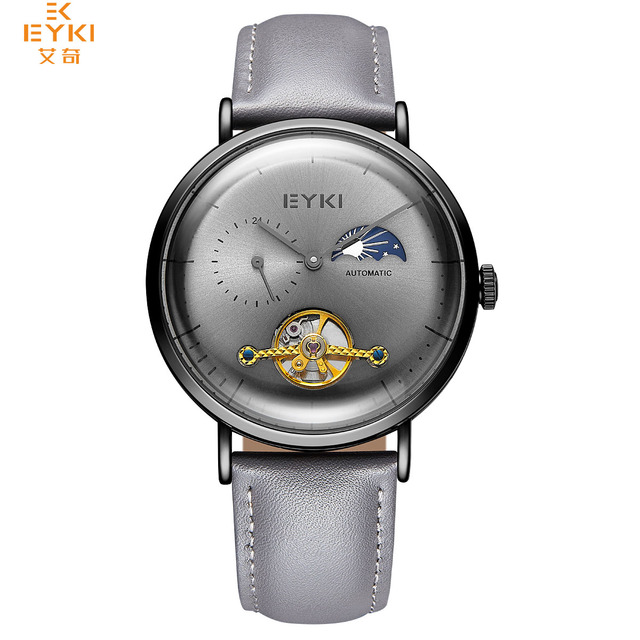 Popular Luxury Automatic Leather Quartz Hand Watch Men Waterproof Montre Homme