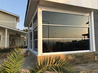 Fenêtre coulissante verticale automatique à levage, cadre en aluminium à économie d'énergie pour villa résidentielle, maison, balcon, terrasse
