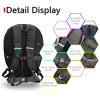 Mochila para Moto con Control por APP, Bolsa con Luz LED, Bolsa Inteligente para Motorista, Pantalla LED con Ojos, Mochila LED para Motocicleta