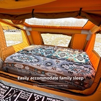 Tente gonflable esthétique Ear Cabin 2,3x2,4m en coton respirant et imperméable, pour glamping de luxe quatre saisons, petite famille, installation instantanée