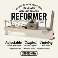 Appareil de Pilates Reformer en bois d'érable de haute qualité pour la maison et le commerce – Stable et robuste