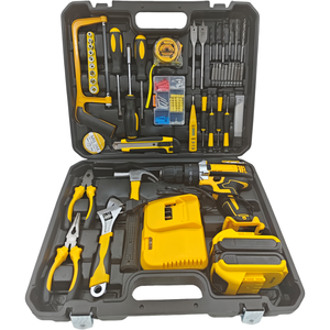 2025 New Arrival Multifunctional 21V Cordless Impact Drill <strong>Tool</strong> <strong>Set</strong> with 30N.M Torque Brush Motor 3/8 in Chuck - Product Image 1