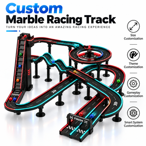 Nouvelle Arrivée Piste de Course Électrique à Thème Personnalisé avec Ascenseur Motorisé pour Jeux Compétitifs de Course de Billes - Product Image 1