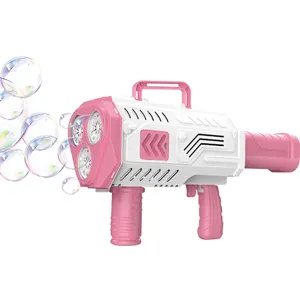 Pistola de burbujas para fiesta de boda juguetes niños pistola de burbujas máquina eléctrica 30 agujeros juguetes de burbujas para niños