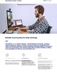 Cuffie Wireless Over-Ear <span class=keywords><strong>Dell</strong></span> WL3024/WL5024/WL7024 con Driver Dinamico, Cancellazione Attiva del Rumore, Illuminazione RGB 5.3, IPX-6 - Product Image 4