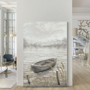 Décor à la maison moderne fait à la main abstrait bateau de pêche <span class=keywords><strong>peinture</strong></span> toile mur Art paysage marin <span class=keywords><strong>peinture</strong></span> à l'huile - Product Image 4