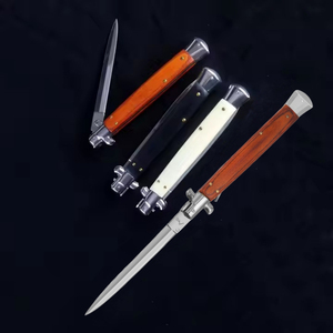 Özel logolar İtalyan renkli kolu 13in kamp katlanır bıçak Facas Taticas De Caca Bushcraft avcılık bıçaklar destekler - Product Image 4