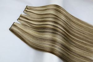 SHYヘア2024ロシアスラブヘアエクステンションジニアス横糸見えないジニアス横糸人毛エクステンション太い端 - Product Image 6