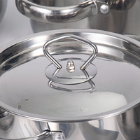 Ensemble de casseroles en acier inoxydable 15 pièces, design minimaliste moderne, compatible lave-vaisselle et four, casseroles et poêles en acier inoxydable avec couvercles