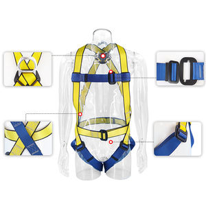 Sabuk keselamatan kerja, sabuk listrik seluruh bodi, d-ring penyesuaian 5 titik, <span class=keywords><strong>Harness</strong></span> keselamatan untuk bekerja dengan tinggi - Product Image 3