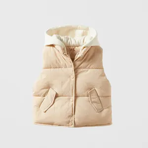 Оптовая продажа, весенняя, оригинальная, зимняя детская одежда, пуховик, жилет, теплая пуховая куртка для девочек