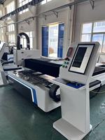 Machine de découpe laser ouverte à plateforme unique 3015 3kW et 6kW Max bleu et blanc