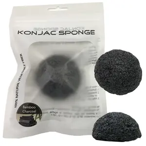Bebevisa 100%nature Eco Friendly Oganic Charcoal Konjac Sponge For Adult And Baby 100 natural fibre for baby