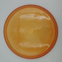 Assiette de présentation en verre cannelé ambré, sous-assiette texturée transparente pour mariage, hôtel, restaurant et décoration de table à domicile