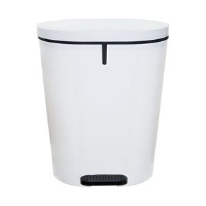 Cestino ovale con pedale 25L Bianco - Product Image 6