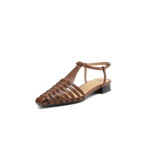 Sandales plates tendance, confortables, sexy, élégantes, mode été, bout carré